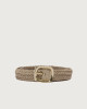 Orciani Cintura double Peach Inverted in suede 3 cm Pelle scamosciata SABBIA