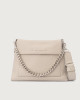 Orciani Borsa a spalla Missy Soft in pelle con catena e tracolla Pelle martellata ARGILLA