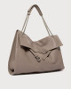 Orciani Borsa Venus Soft Large a spalla in pelle martellata Pelle martellata TAUPE