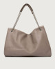 Orciani Borsa Venus Soft Large a spalla in pelle martellata Pelle martellata TAUPE