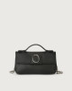 Orciani Mini bag Basset Soft in pelle con tracolla Pelle martellata NERO