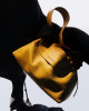 Orciani Borsa a spalla Nana Soft in pelle martellata con tracolla Pelle martellata GRANO