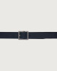 Orciani Cintura reversibile Saffiano Double in pelle 3,5 cm Pelle, Pelle stampata NERO+TITANIC