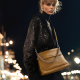 Orciani Borsa a spalla Missy in pelle con catena e tracolla Pelle martellata AMBRA