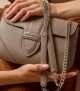 Orciani Borsa a spalla Alma Sense Midi in pelle martellata Pelle martellata TAUPE