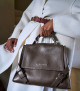 Orciani Borsa Sveva Sense Piccola in pelle con tracolla Pelle martellata CORTECCIA