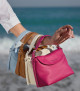 Orciani Borsa a mano Nana Small Soft in pelle con tracolla Pelle martellata AVORIO