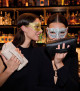 Orciani Clutch Gossip Soft in pelle martellata Pelle martellata NERO
