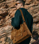 Orciani Borsa messenger Jones Peach in suede Pelle scamosciata SIGARO