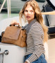 Orciani Borsa Sveva Stark Cargo Small a mano in pelle con tracolla Pelle BISCOTTO
