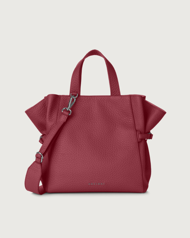 Orciani Fan Soft medium leather handbag Leather Purple