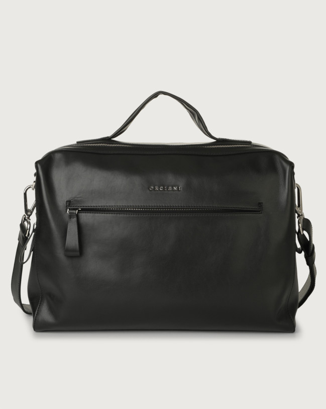 Orciani Bond Liberty leather duffle bag Leather Black