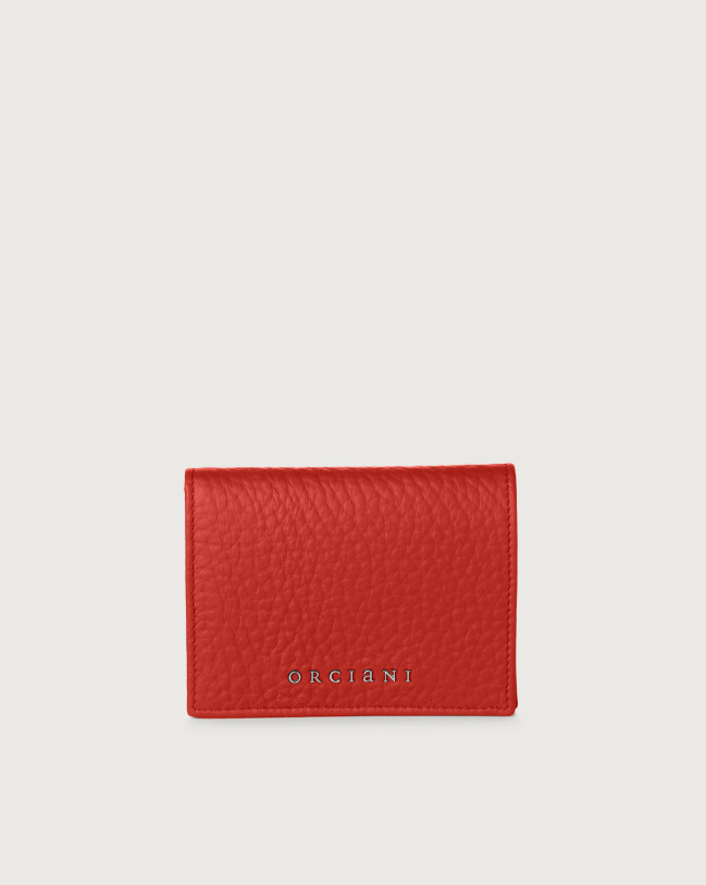 Orciani Soft leather wallet with RFID protection Leather Marlboro red