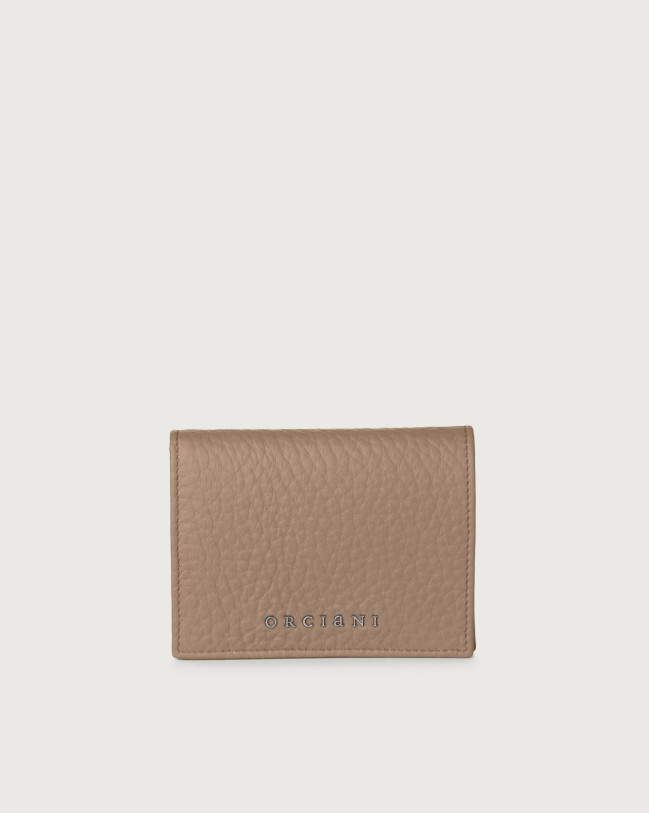 Orciani Soft leather wallet with RFID protection Leather Taupe