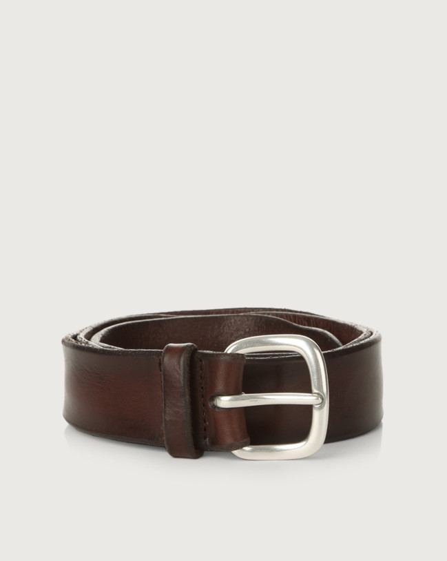 Orciani Bull Soft leather belt Leather Chocolate