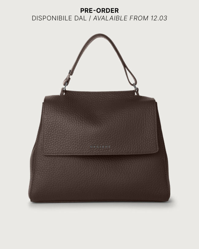 Sveva Soft Medium leather shoulder bag with shoulder strap