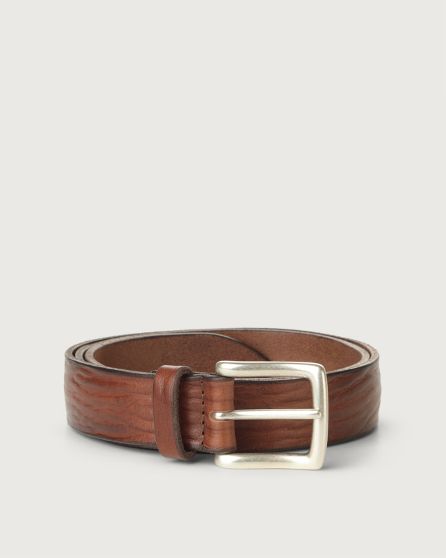 Wave leather belt