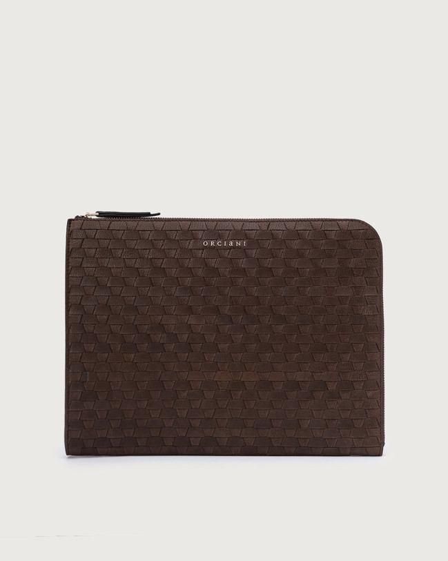 Chevrette Woven leather slim document holder