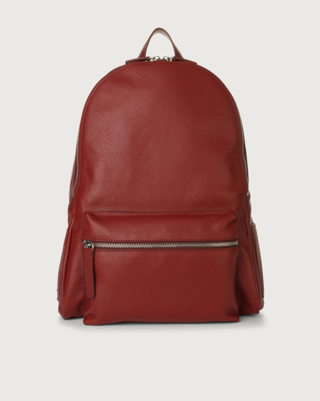 Orciani Micron leather backpack Leather Bordeaux