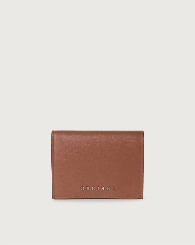 Orciani Liberty small leather wallet Leather Cognac