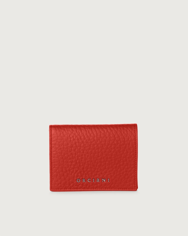 Orciani Soft small leather wallet Leather Red