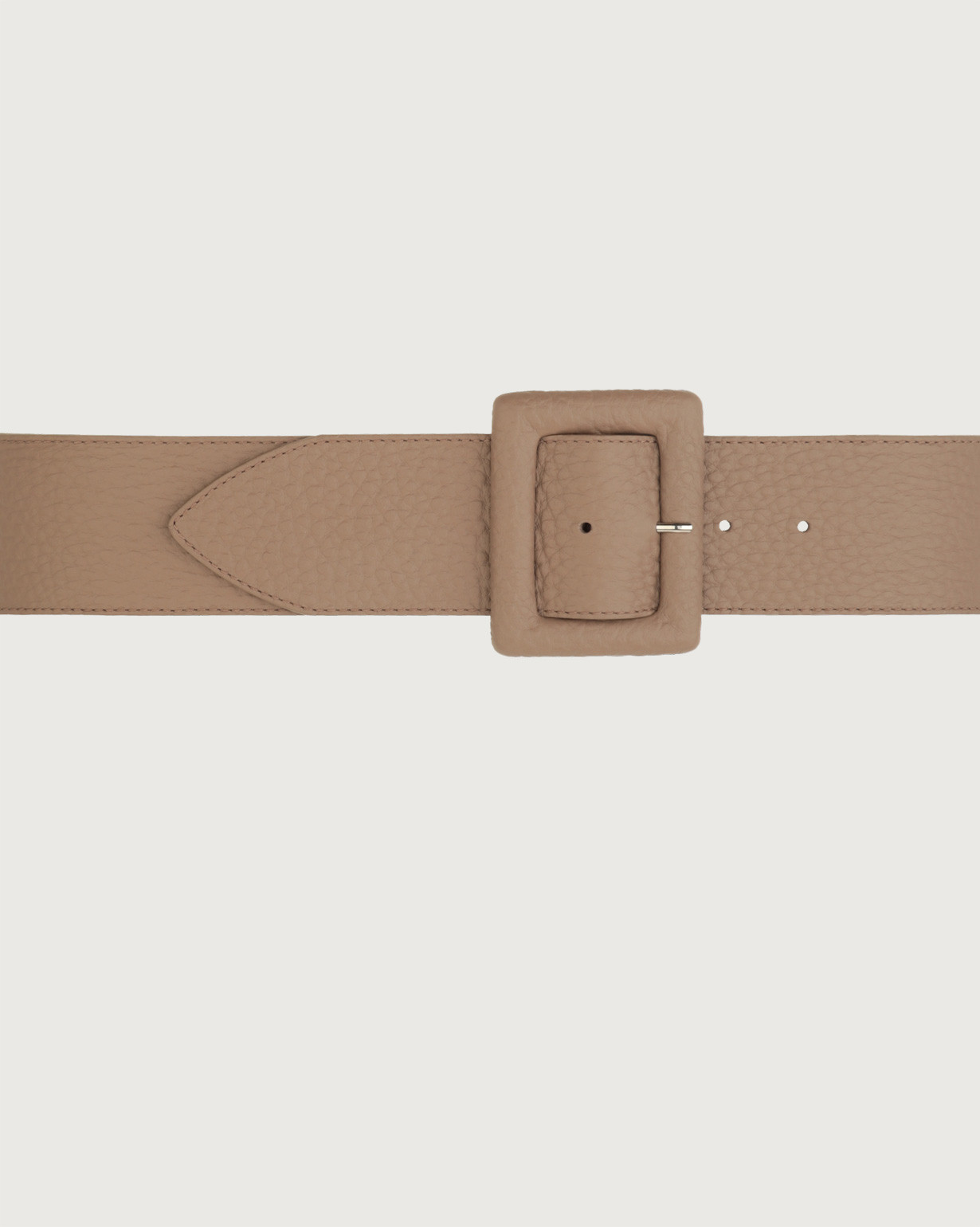 ORCIANI | Soft high waist leather belt with covered buckle