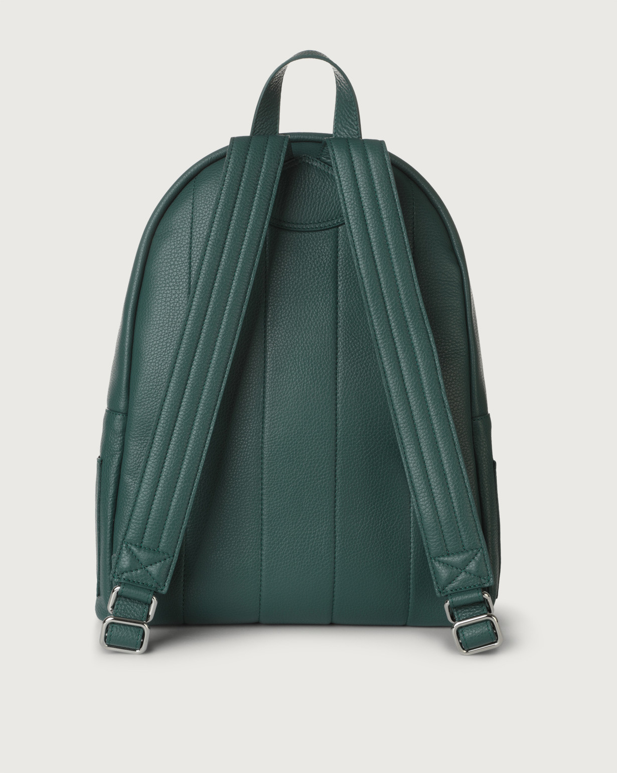 Dark green leather backpack hot sale