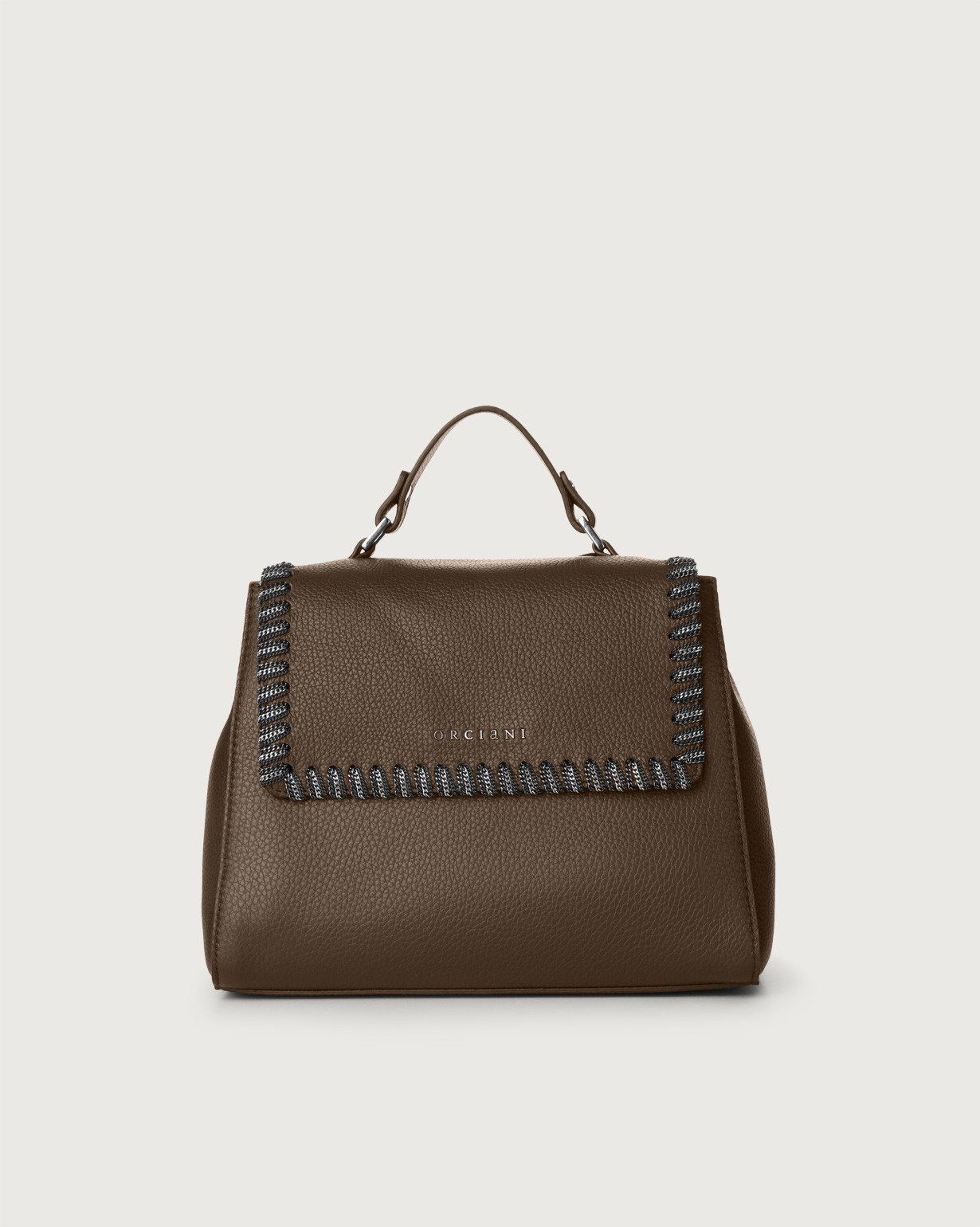 Borsa a mano piccola Sveva Chain in pelle