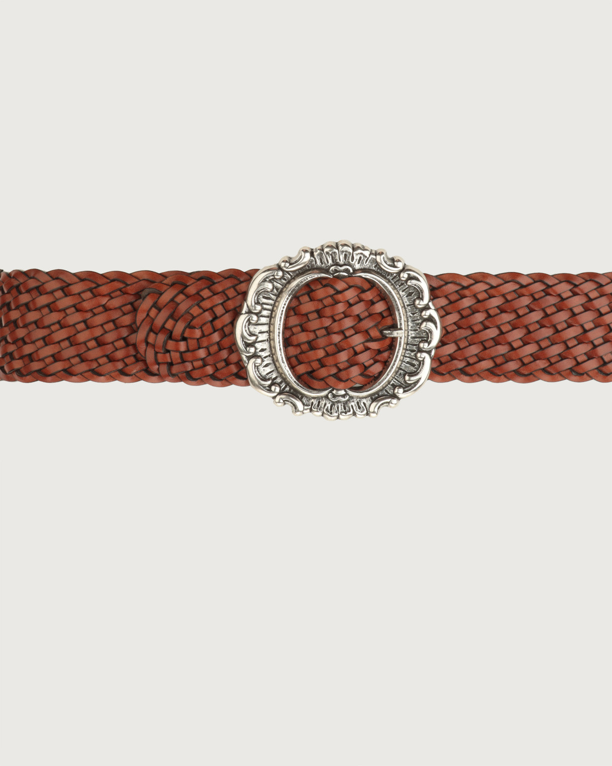 ORCIANI | Masculine high-waist leather belt. color Brown display picture 2