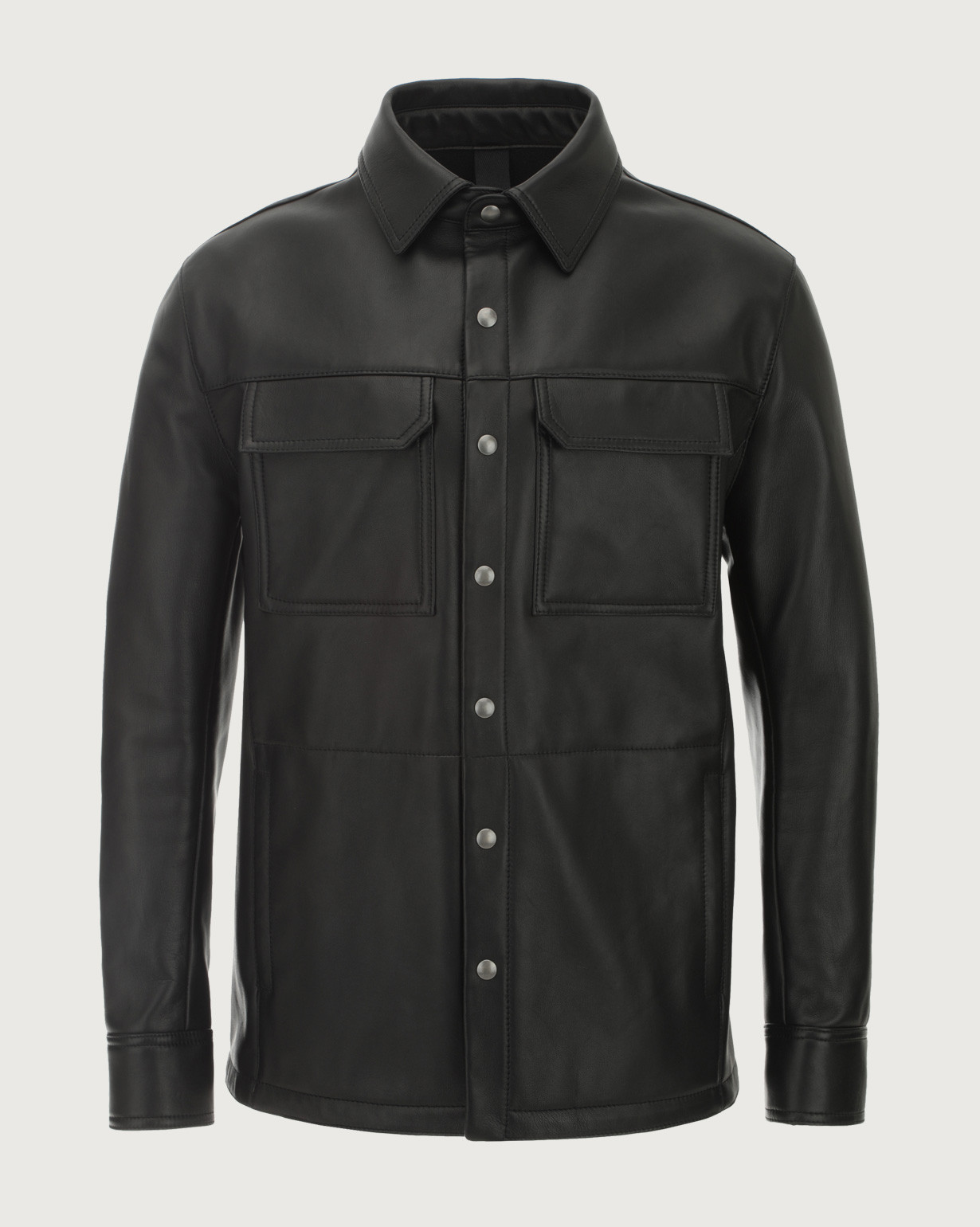 leather shirt jacket