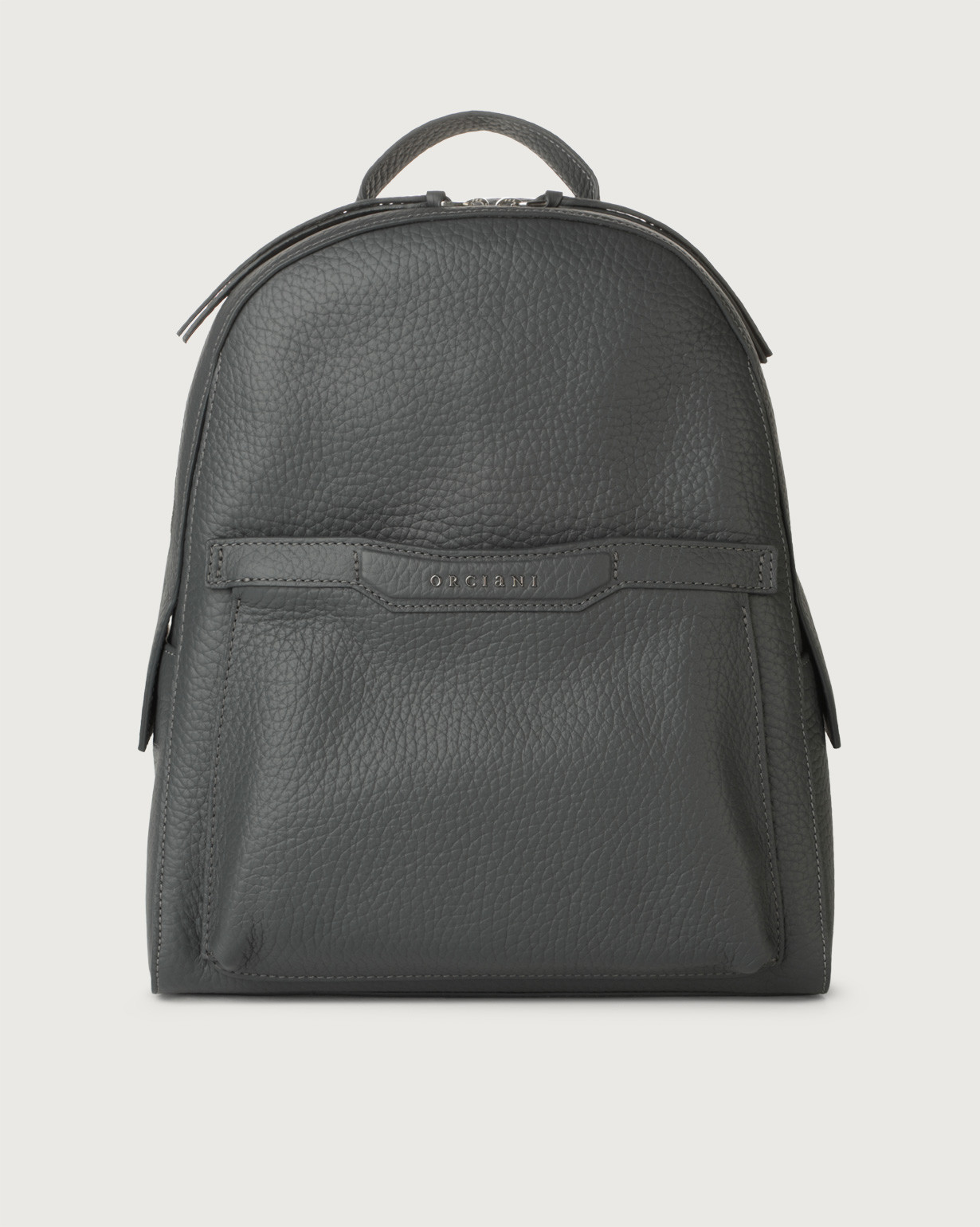 ORCIANI POSH Soft leather backpack. color Grey