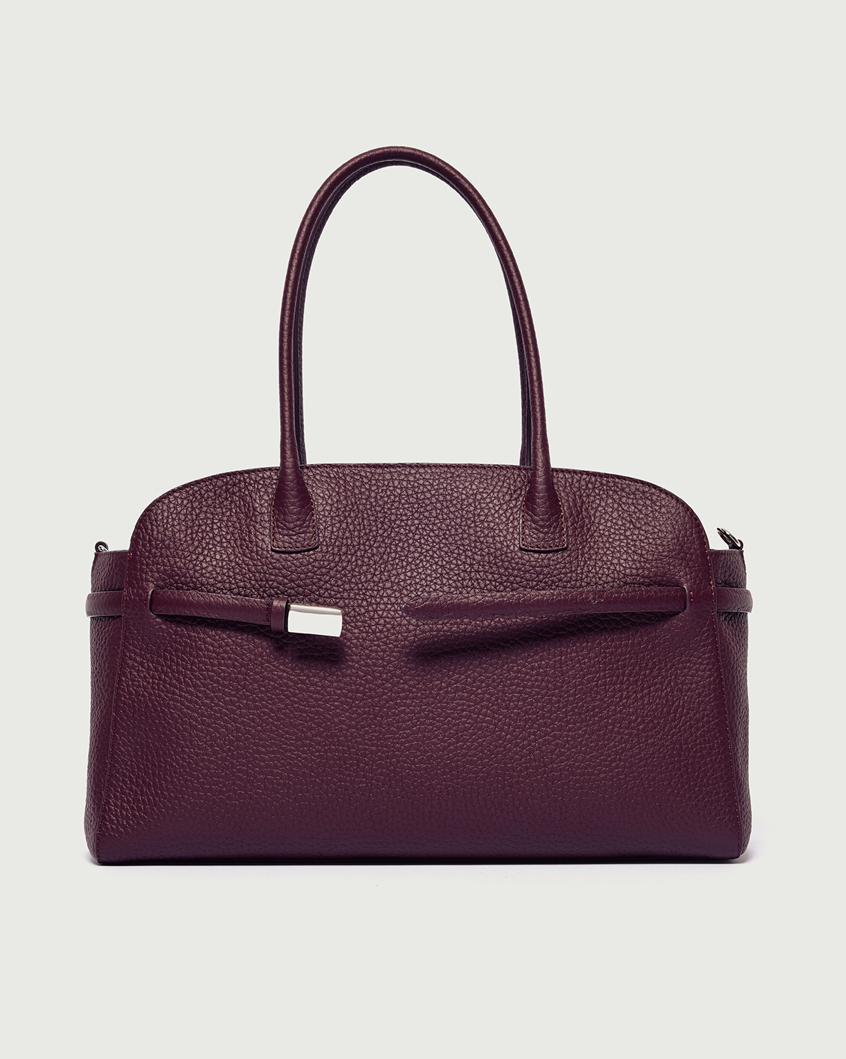 ORCIANI | Aura Soft Large grained leather shoulder bag with strap
