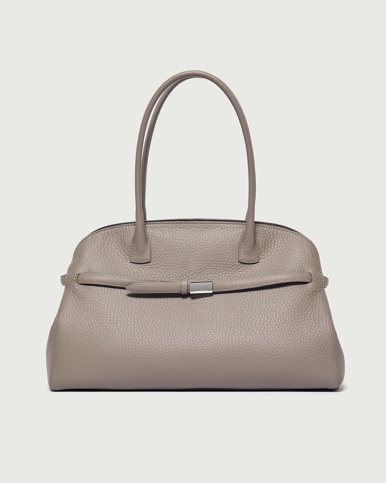 ORCIANI | Aura Soft Large grained leather shoulder bag with strap