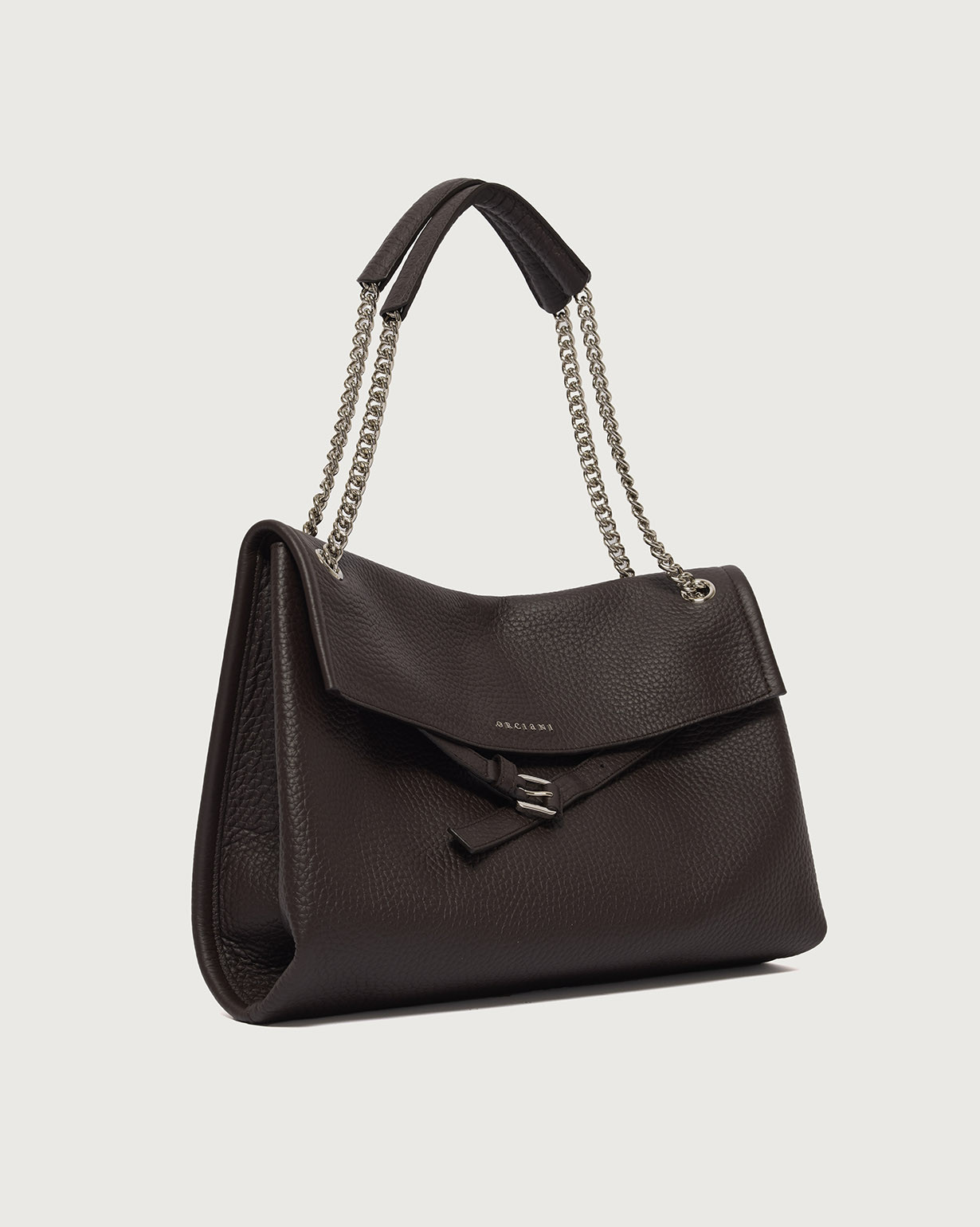 ORCIANI | Venus Soft Midi grained leather shoulder bag. color