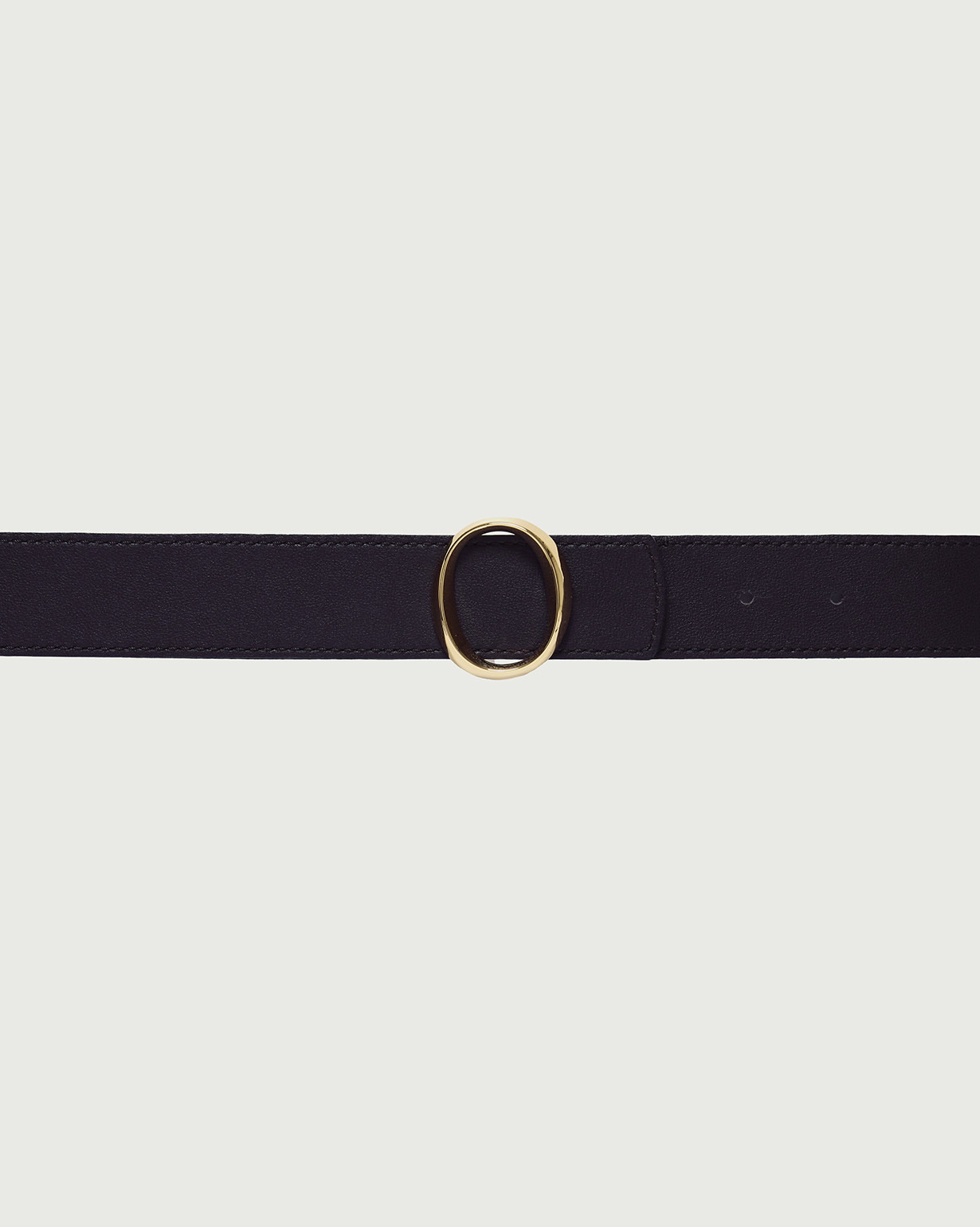 ORCIANI | Peach Double leather belt 3,5 cm. color chocolate