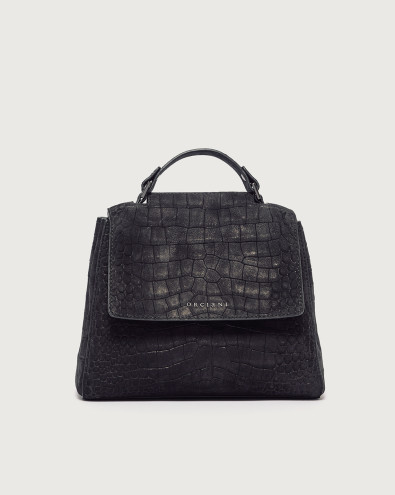 Sveva Cocco Nabuk Small leather handbag with strap