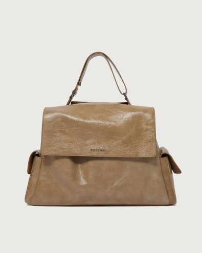 Sveva Stark Cargo Large leather shoulder bag with strap