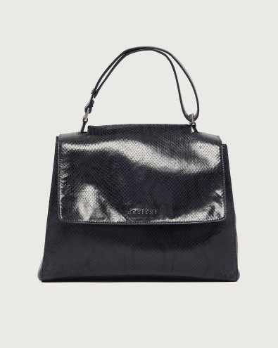 Sveva Exotic Midi leather shoulder bag