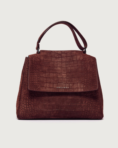 Sveva Cocco Nabuk Midi leather shoulder bag with strap