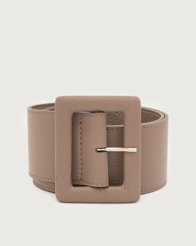 Sense covered buckle leather belt