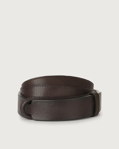 Chevrette leather Nobuckle belt