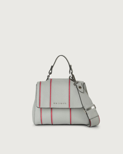 Sveva Illusion mini bicolor leather handbag with strap