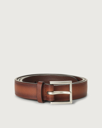 Saffiano Deep leather belt 3 cm