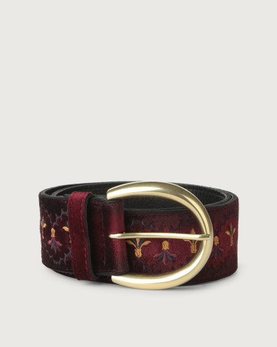 Velvet Tuscania high-waist velvet and leather belt