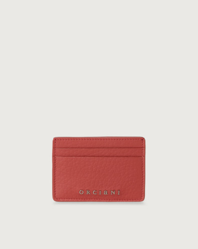 Soft leather card holder with RFID protection