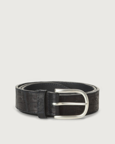 Cocco Coda Color classic crocodile leather belt