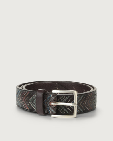 Pointer leather belt