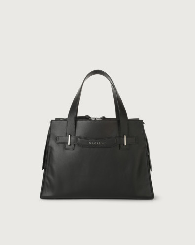 POSH Medium Blackout leather handbag with strap