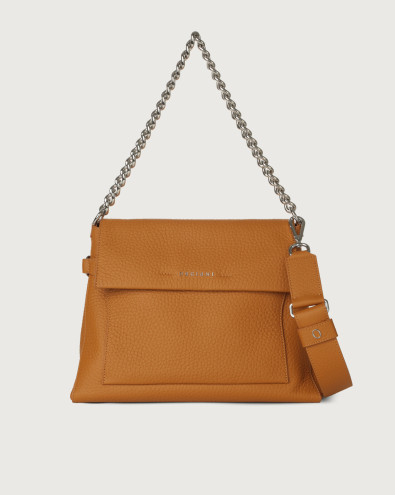Missy Soft leather shoulder and crossbody bag with chain
