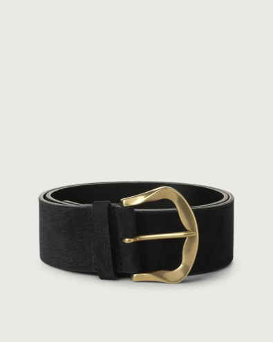 Nabucco ball leather nubuck belt 5 cm